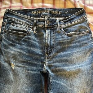 American Eagle Blue Distressed Jeans